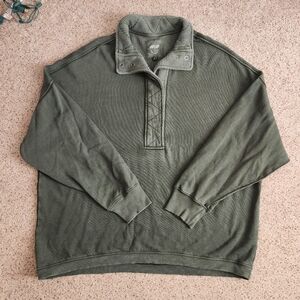 Aerie Green Collared Sweater